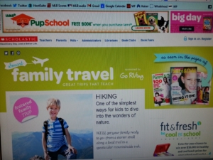 A peek at the Smart Family Travel site.