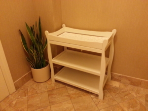 Yes! A changing table! In a men's room!