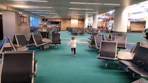 Airplane impersonations at PDX, Gate C5.