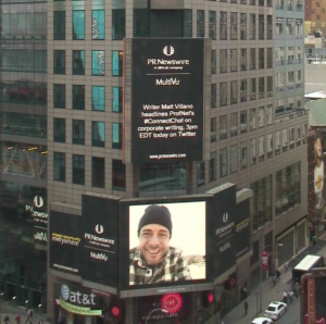 I unplug to escape stuff like this. (Me! In Times Square!)
