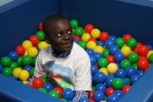 Ball pit in the multisensory room.